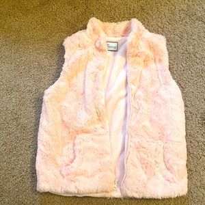 Pink faux fur vest
